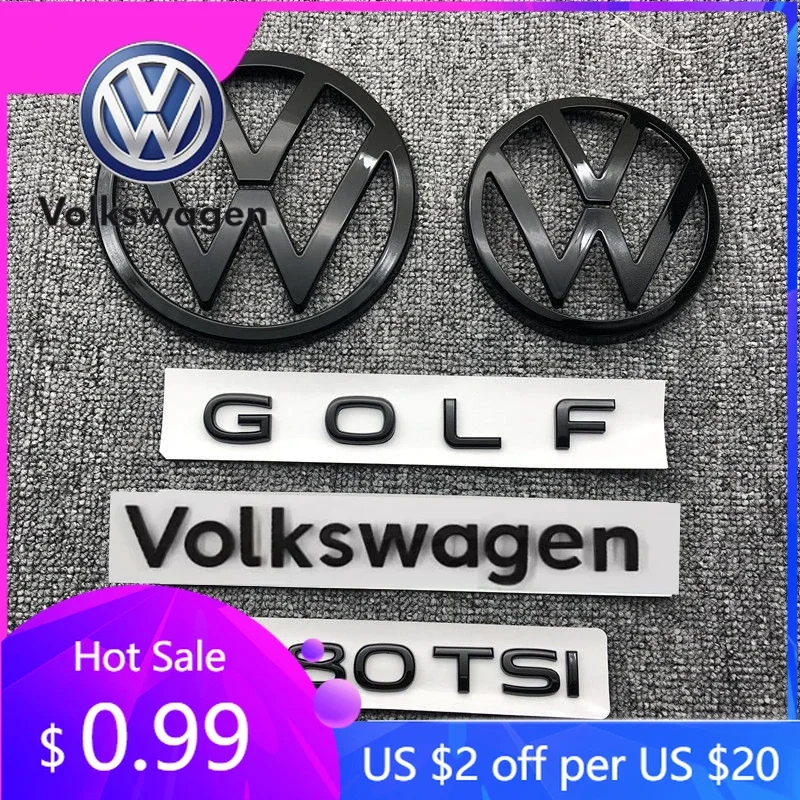 

For VW Volkswagen Jetta MK5 Golf Car front badge logo covered ABS sticker For Volkswagen Golf 5/6/7/7.5/8 280TSI front and rear