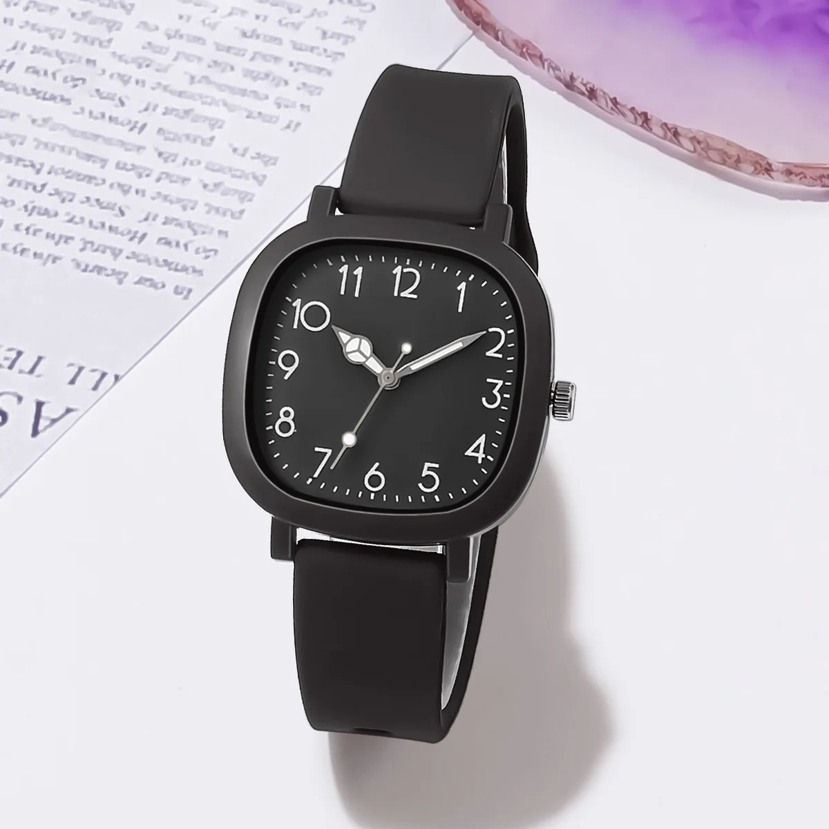 Women Watch Fashion Square Quartz Silicone Strap Wristwatches Student Watches for Women Gift Relojes Para Mujer Montre Femme