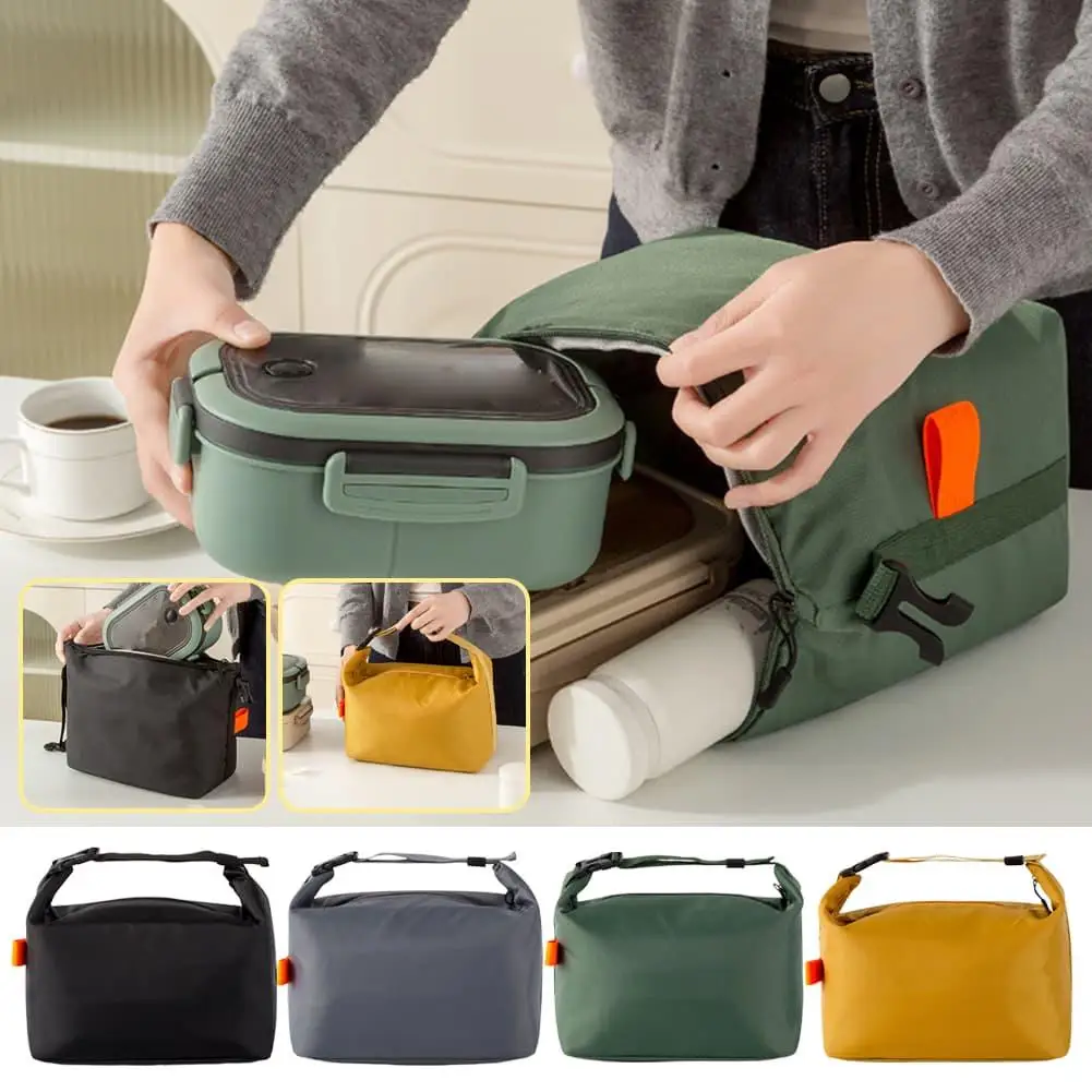 Portable Square Handbag High Quality Oxford Cloth Waterproof Fashion Luxury Handbag New Foldable Large Capacity Picnic Lunch Bag