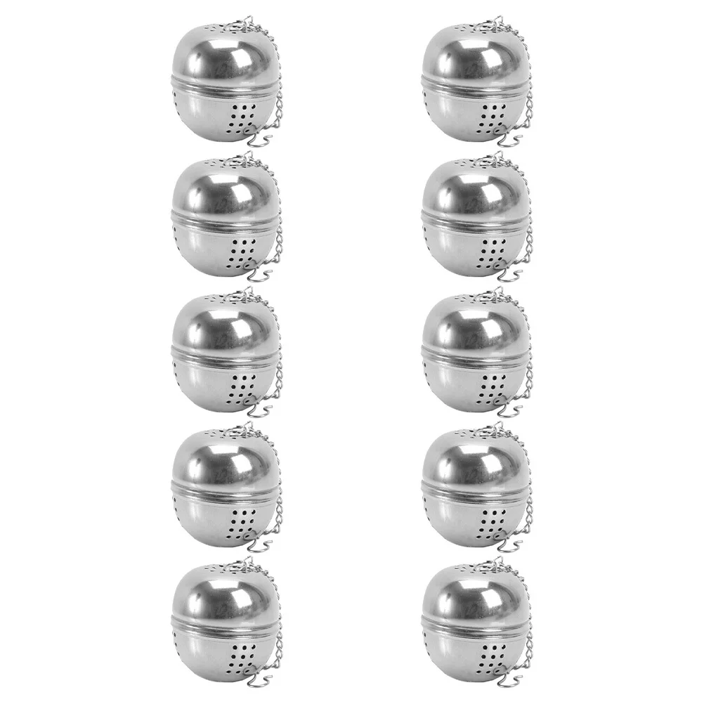 

10Pcs Multi-Use Stainless Steel Tea Strainer Ball High Temperature Resistant Tea Leaf Infuser Home Kitchen Tool