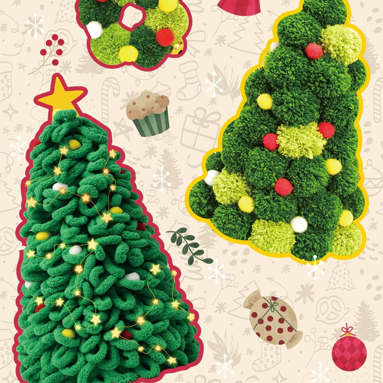 لعبة شجرة عيد الميلاد زينة يدوية شجرة عيد الميلاد لعب لصبي فتاة الشباب طالب حفلة عيد ميلاد غرفة اللعب المدرسية #5