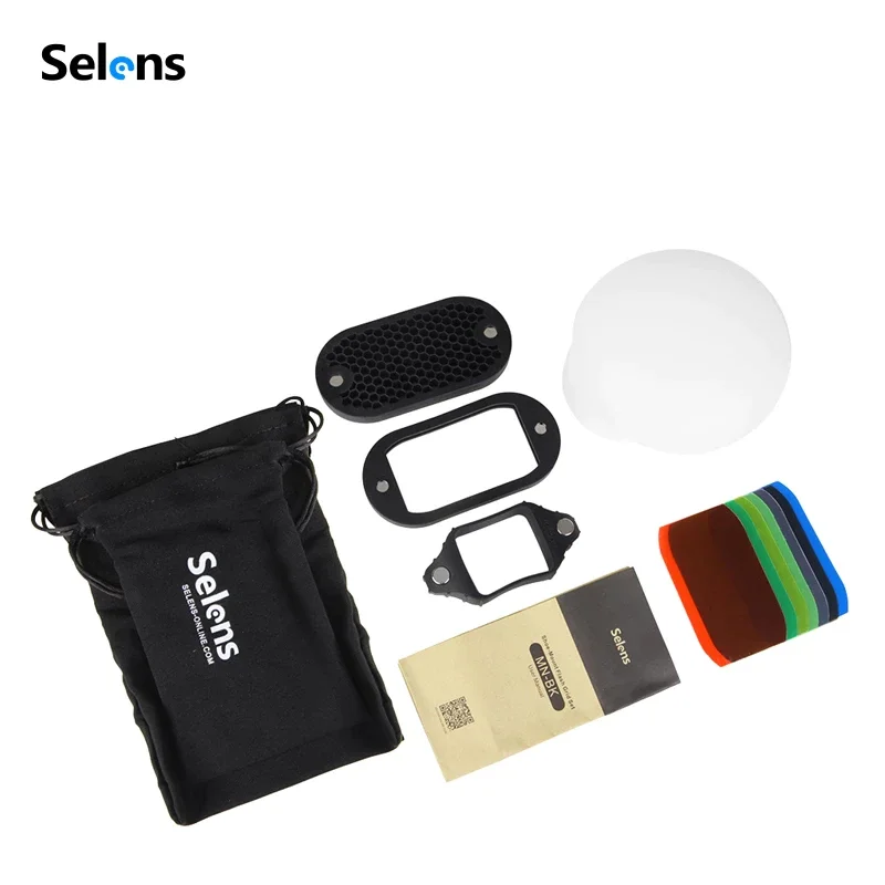 Selens 7 Color Filters Speedlight Honeycomb Grid Diffuser Reflector Lighting Modifier With Magnetic Gel Band Flash Accessories