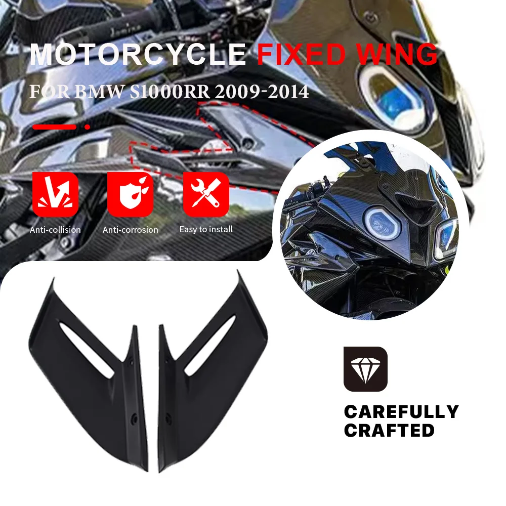 

Motorcycle Fixed Wing Spoiler For BMW S1000RR S 1000RR 2009-2014 Aerodynamic Side Wing Side Winglet Windshield Wing Fairing