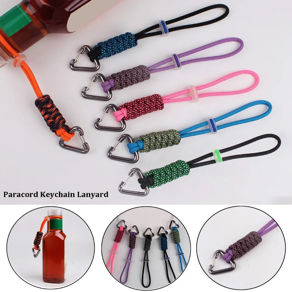 New Portable Paracord Keychain Lanyard Creative 17.4cm Water Bottle Hanging Rope Multifunctional EDC Quick Hanging Buckle