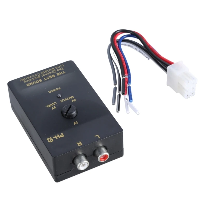 12V RCAs Auto Car Stereo Speaker Level Converter High to Low Converter Dropship