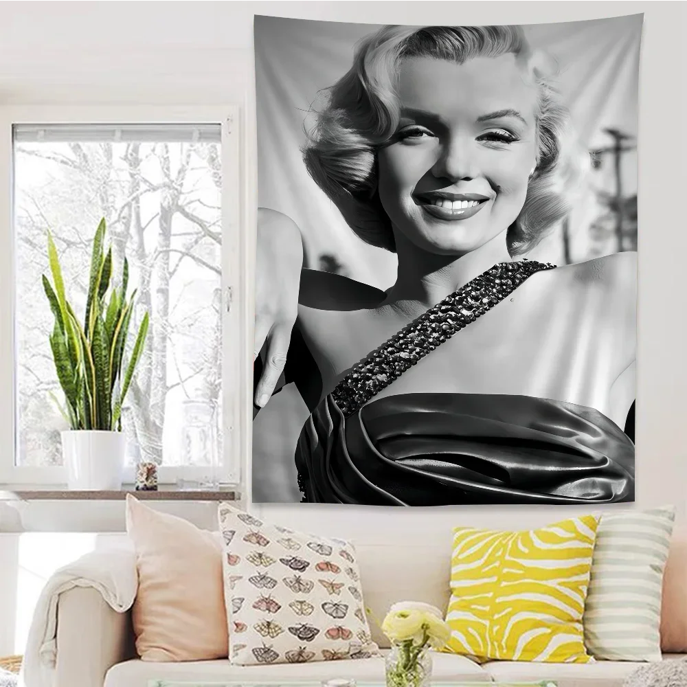 Vintage Marilyn Monroe DIY Wall Tapestry Hippie Flower Wall Carpets Dorm Decor Wall Art Decor