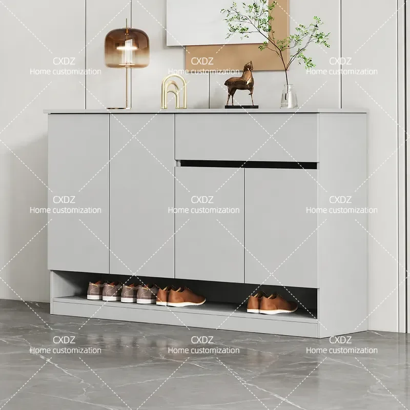 Aluminum Alloy SPC Honeycomb Shoe Cabinet Waterproof Sunproof Storage for Entrance Outdoor Balcony Household Eco Friendly
