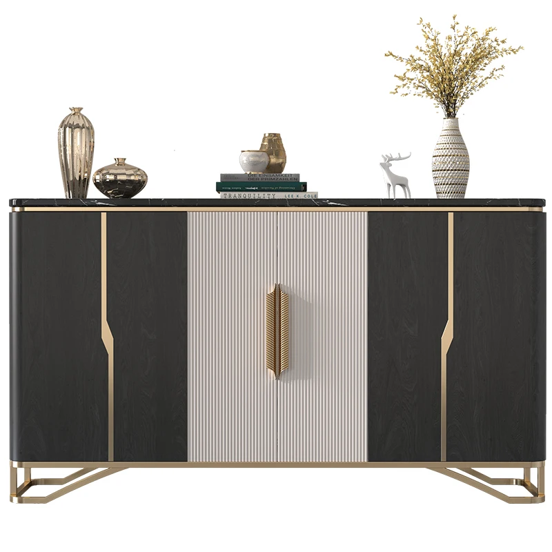 

Light luxury porch cabinet marble modern simple living room entrance hall wall storage side cabinet