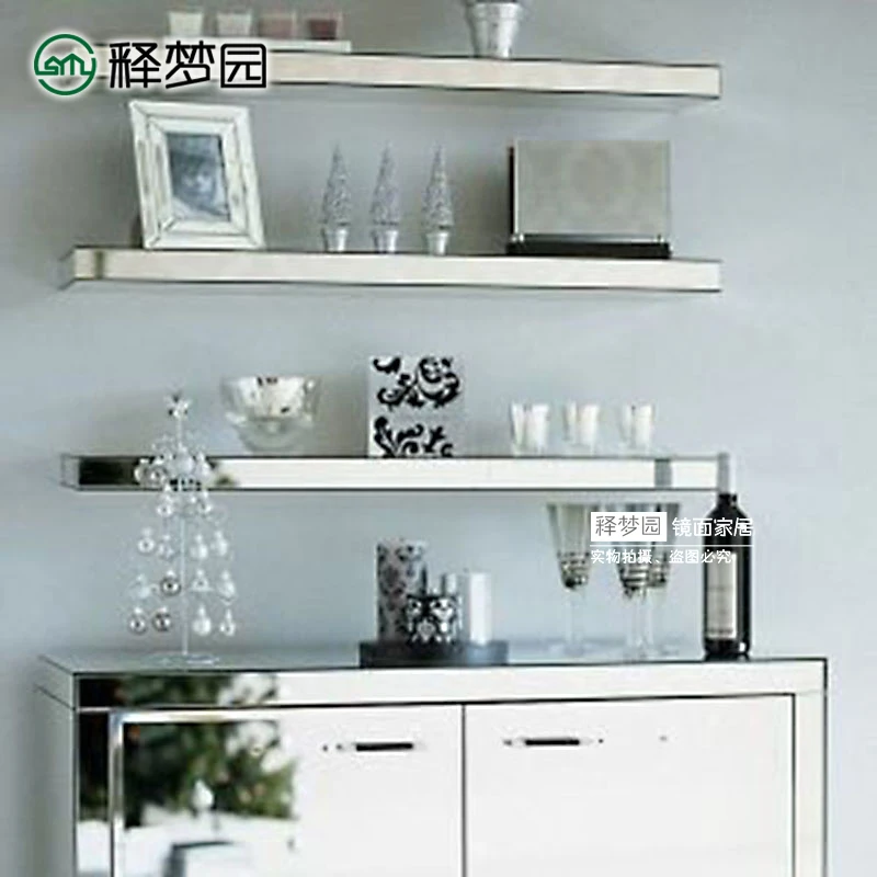 Mirror decorative shelf wallboard wall hanging shelf word partition shelf Neoclassical W1202