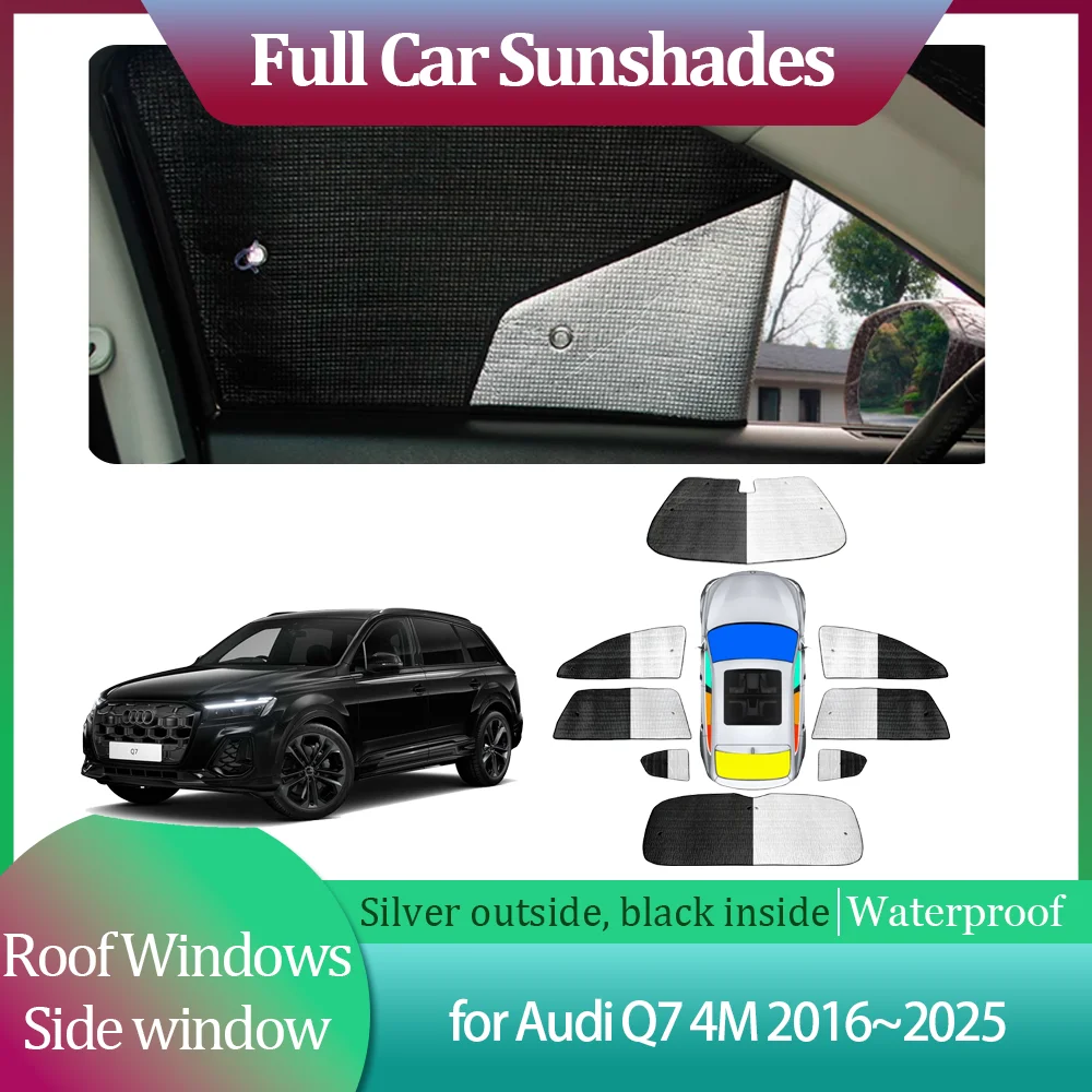 

Car Sunshades for Audi Q7 4M 2016~2025 2017 2018 Side Windshield Curtain Roof Windows Sun Visor Sunroof Cover Accessories