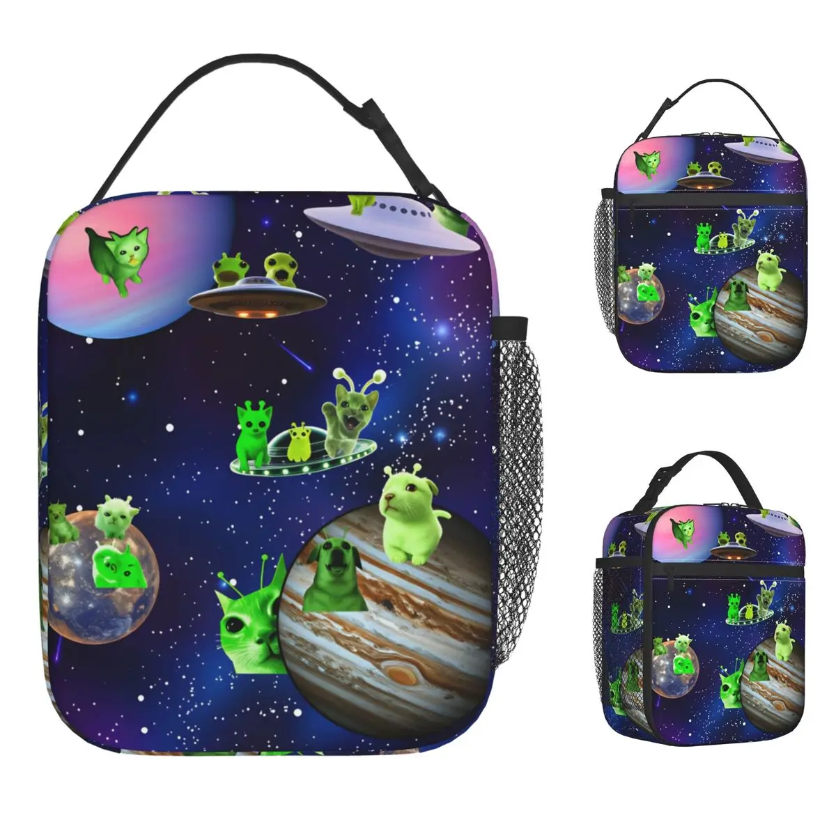 

Meowl Cat Lunch Bag Convenient Lunch Box Child Outdoor Picnic Graphic Cooler Bag Casual Waterproof Tote Food Bags
