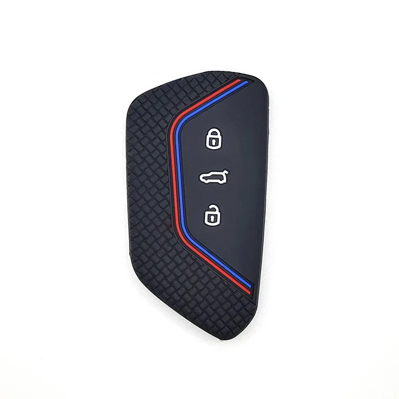 3 Button Silicone Key Case Cover For VW Golf 8 Mk8 GTI GTD R ID3 ID4 2020 For Skoda Octavia 4 8 A8 MK4 VAG Group 2021 Seat Leon