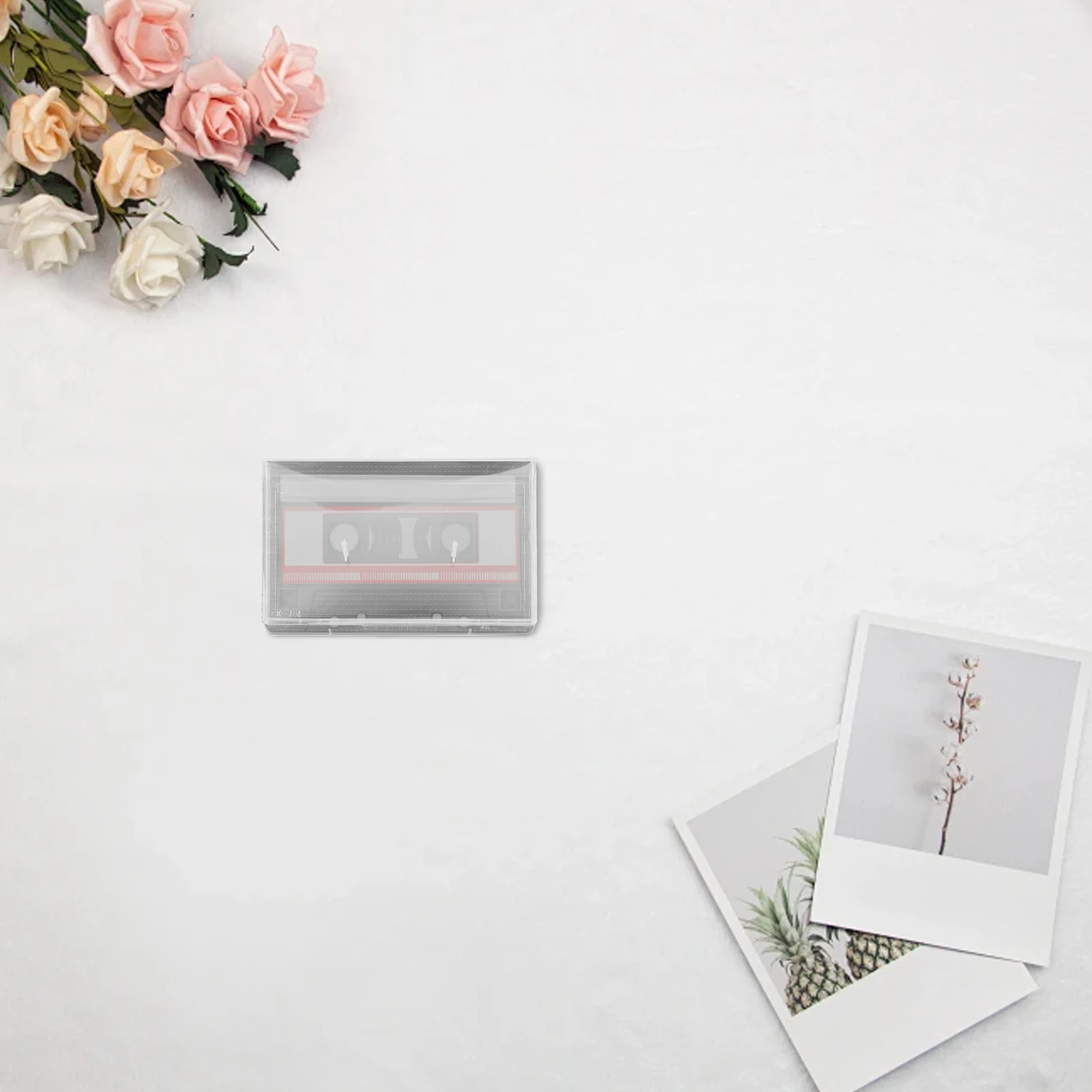 

10pcs Cassette Tape Storage Box Vintage Design Clear Plastic Protector Case Organizing Solution