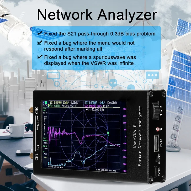 

Анализатор сети 50 кГц-1000 МГц, цифровой сенсорный экран, анализатор HF VHF антенны