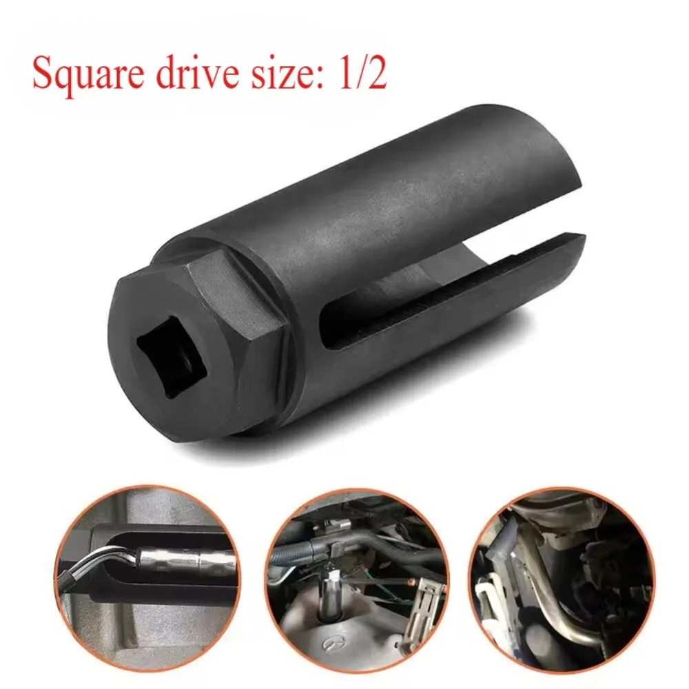 1Pcs Square drive size 1/2 Universal 22mm Socket Wrench Oxygen-containing European Standard Oxygen Vacuum Sensor Removal Socket