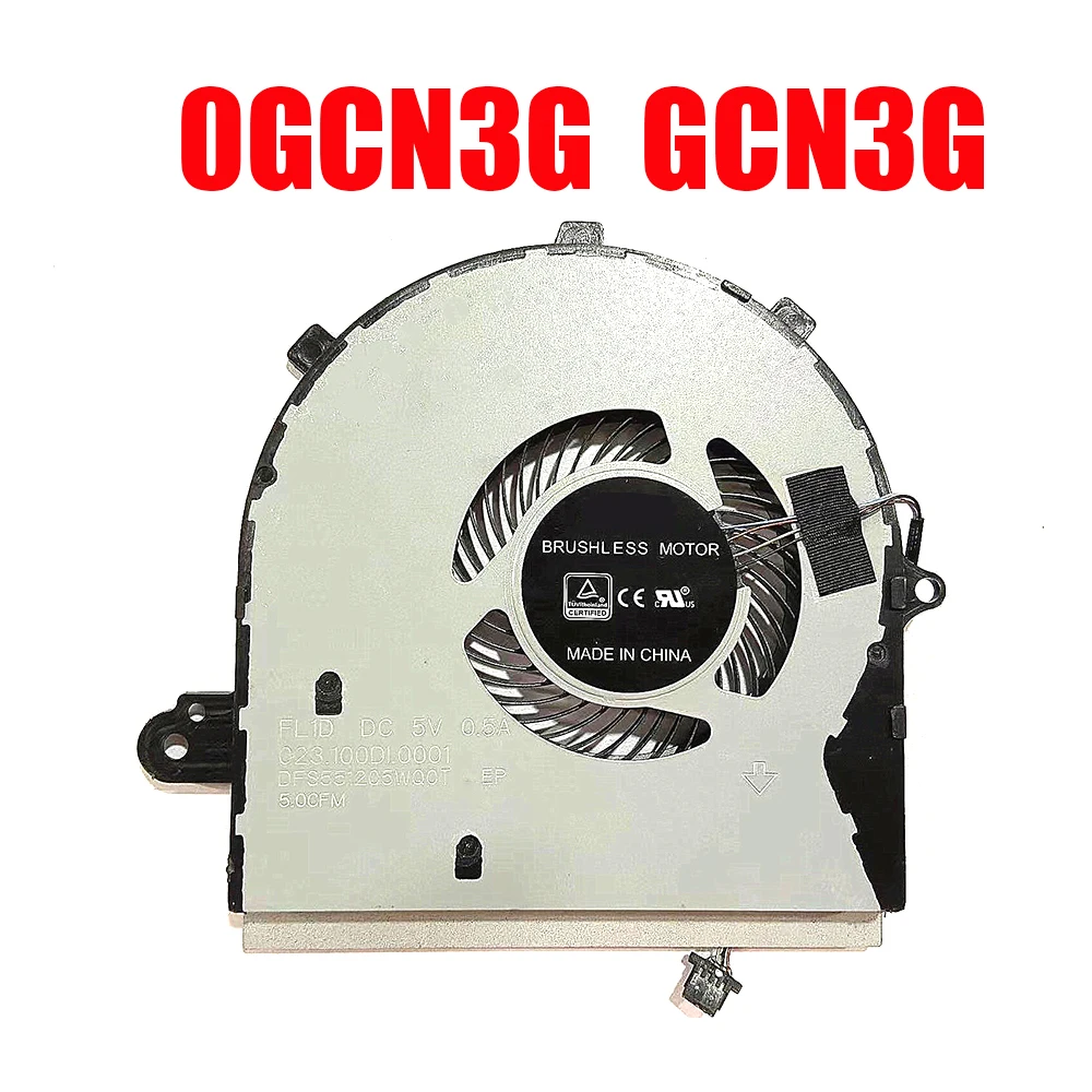 

Laptop CPU Fan For DELL For Inspiron 17 7786 2-in-1 0GCN3G GCN3G DFS551205WQ0T FL1D NS85C05-18B01 023.100DI.0011 023.100DI.0001