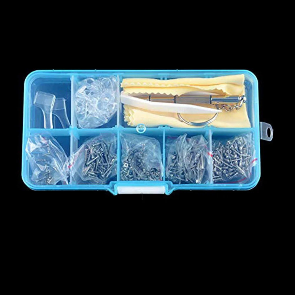 

500+Pcs Glasses Repair Kit Eyewear Accessories Self-Repair Tool Set Sunglasses Eyeglasses Spring Nose Pads Maintenance Tools