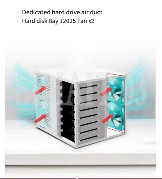 Sagittarius 8-Bay NAS/Server Chassis | MATX & ATX Support | Full-Height PCIe Expansion | AIO Storage & RAID Ready