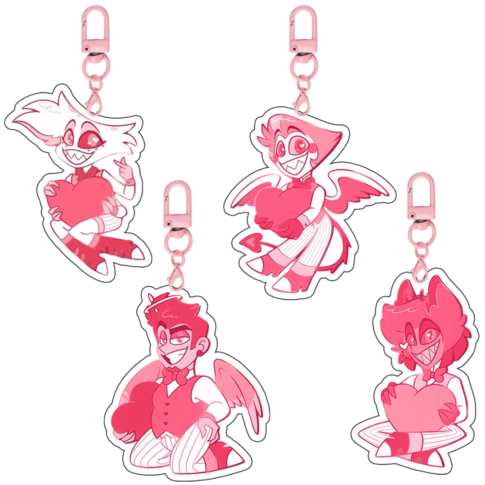 

Anime Acrylic Keychain Lucifer Morningstar Alastor Adam The Exorcist Angel Dust Peripheral Backpack Accessories Festival Gift