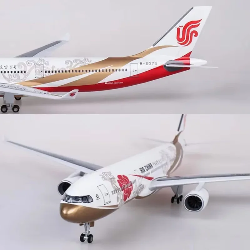 

1:157 Scale Aircraft A330 Air China Airways Model 47cm With Light And Wheel Diecast Resin airplane kids toys Collection Display