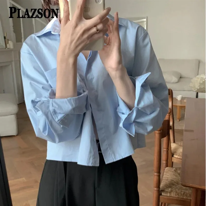 

Camisas Blusas Chiffon Blouse for Ladies Summer Autumn Long-sleeved Streetwear Fashion Lady Cltoehs Tops Elegant Female Shirts