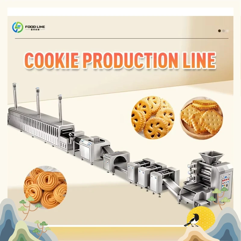 Customized Industrial Biscuit Making Machine Full Automatic Production Line Easy Operation Labor Saving For Food Processing
