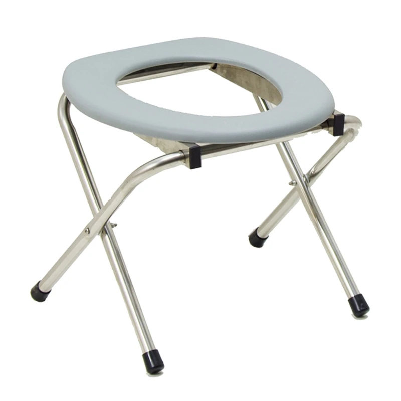 Foldable Commode for Seat Chair Bedside Potty Chair for Elderly Pregnant Women Toilet Stool Potty Toilet Chair No-slip