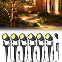 3000K Outdoor Spotlight Garden Landscape Decoration EU/US Plug Floodlight Waterproof Pathway Yard Lawn Lamp 110V 220V Lighti
