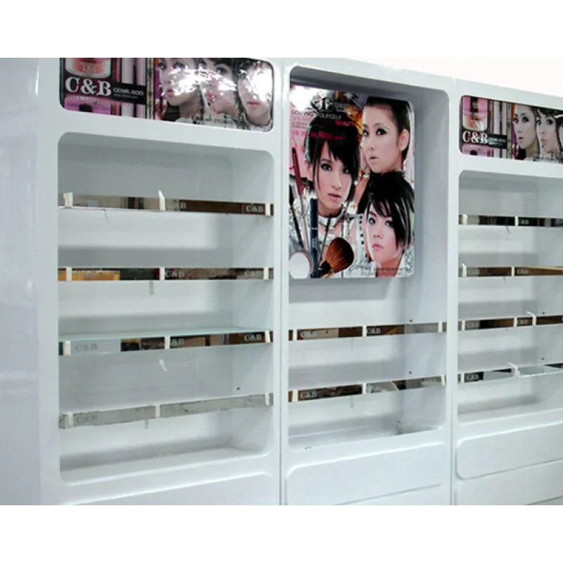 custom.Aantrekkelijke staande mode cosmetische displayplank