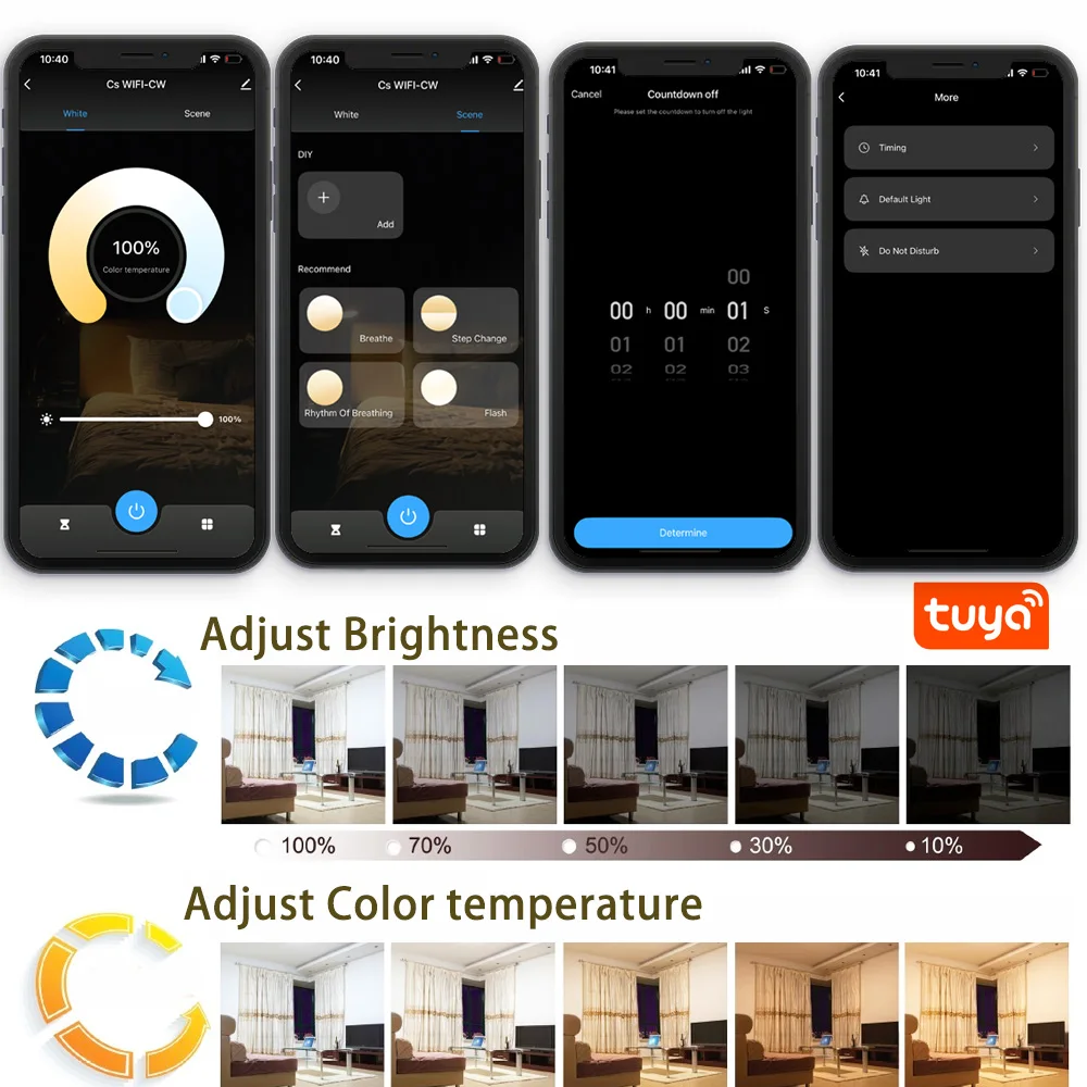 Mini Tuya Wifi Led Dimmer DC12 DC24V 5050 COB CCT/RGB/RGBW/RGBCCT Led Light Strip Single Color Controller Voice for Alexa Google