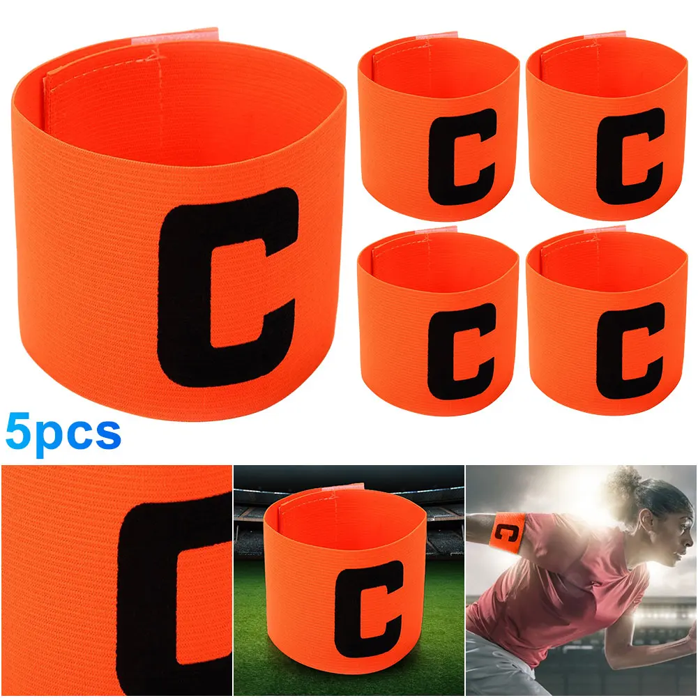 Braçadeira de futebol de nylon, braçadeira de embrulho, presente de futebol de competição (laranja)
