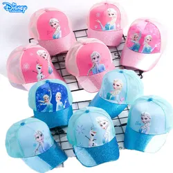 2022 Disney Fashion Panama Hat Children For Girl Cute Frozen Hip Hop Baseball Cap for Baby Boy Kawaii Aisha Anime Child Cap Gift