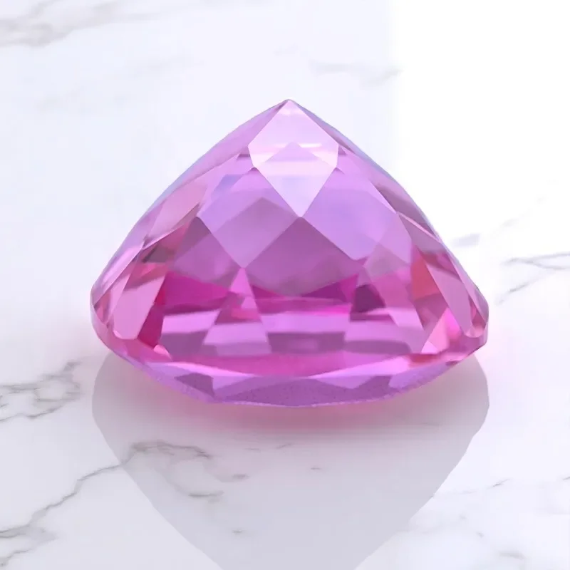 وسادة شكل الوردي اللون مختبر نمت الياقوت مربع الأحجار الكريمة للسحر Diy بها بنفسك صنع المجوهرات أقراط اختيار AGL شهادة #4