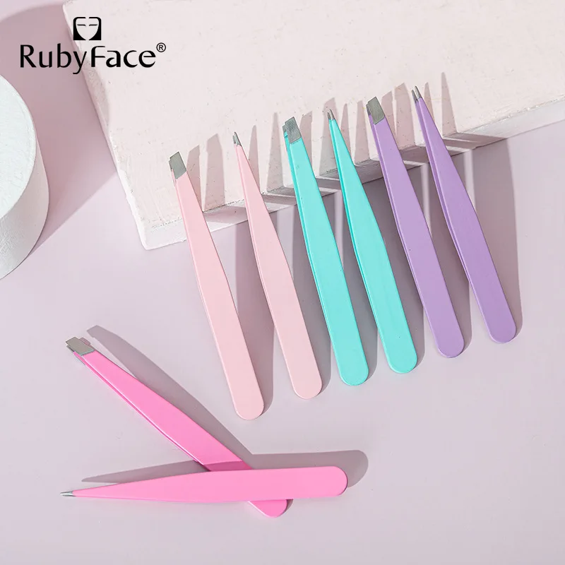 Pinça colorida curvada reta de aço inoxidável, 2 peças para arte em unhas, adesivo, ferramenta de seleção de strass, maquiagem, cílios postiços, ferramenta diy