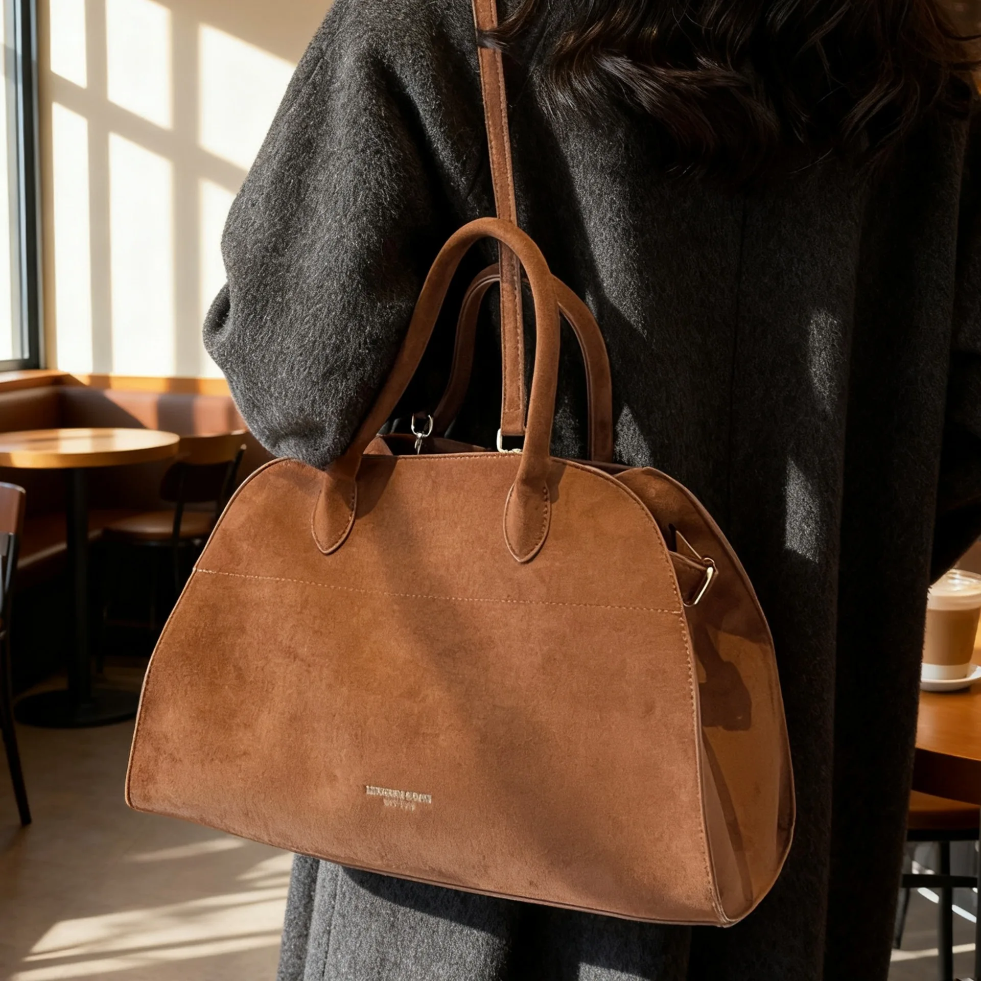 Sac fourre-tout spacieux d'hiver 2025, sac à main à bandoulière de niche pour femmes, fourre-tout tendance du jour à la nuit, sac à bandoulière minimaliste, texturé