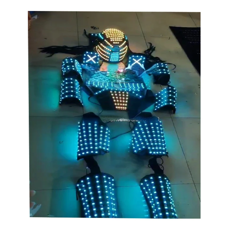 LED Robot Suit Clothing LED Suit with Laser Helmet Lighting