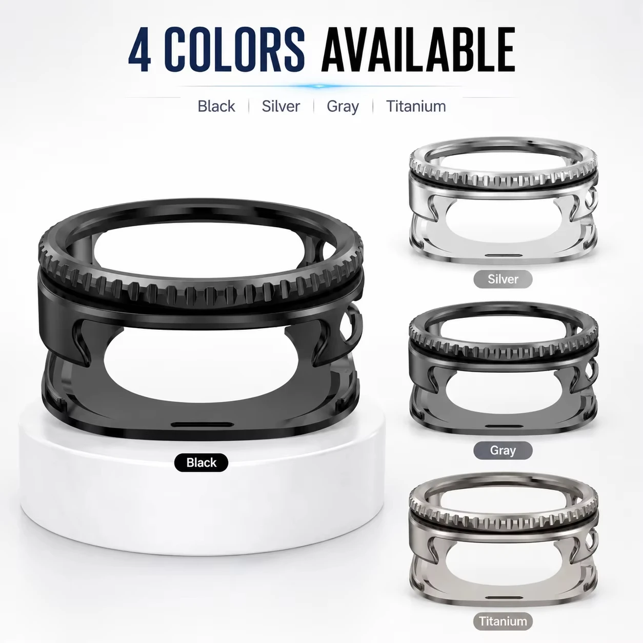 Metal Protective Case for Samsung Galaxy Watch 8 Classic Aluminum Alloy Case Drop and Scratch Resistant 46mm Rotate Bezel Cover