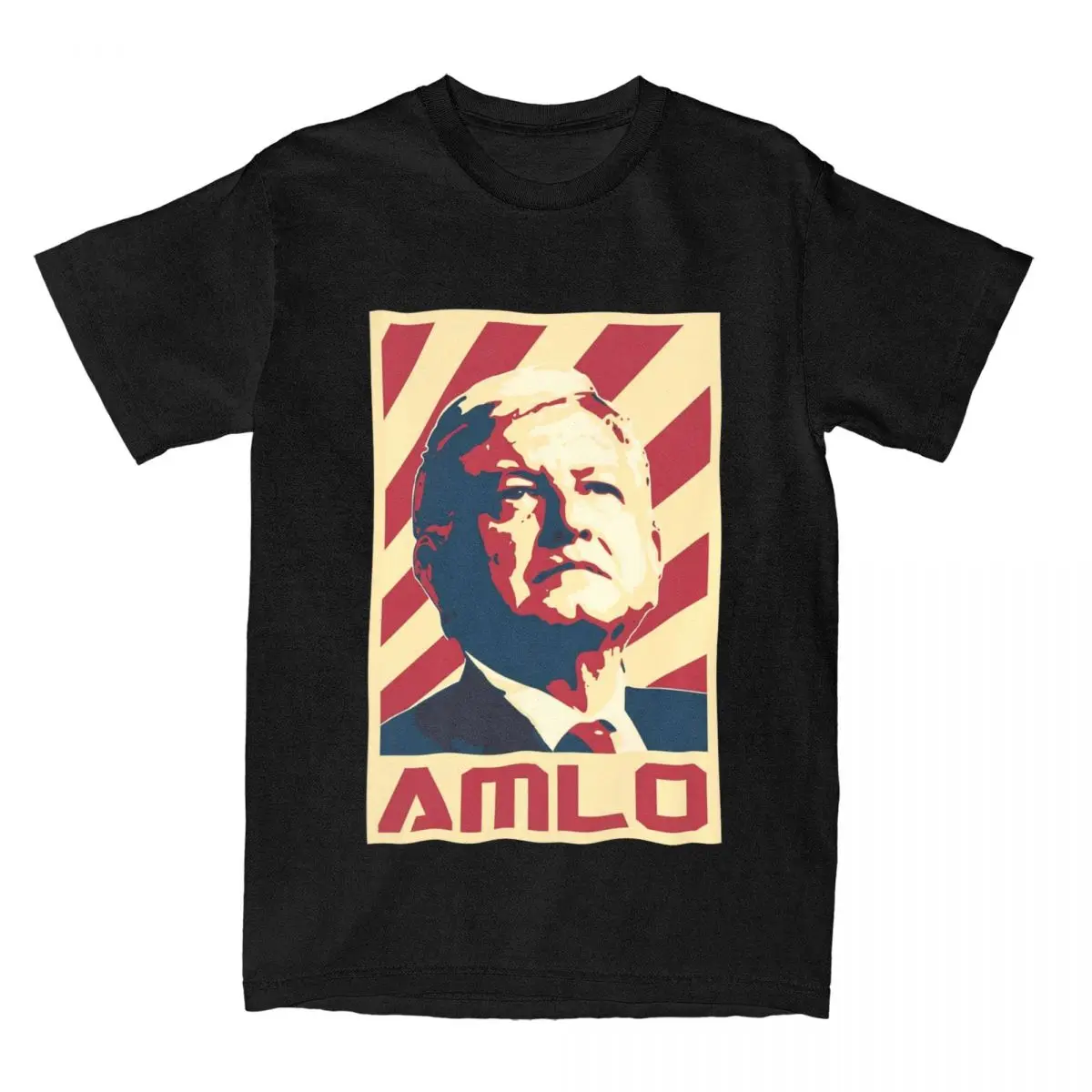 AMLO President Of Mexico T Shirt Summer Retro Propaganda T-Shirts Pure Cotton Harajuku Tshirt For Man Short Sleeve Casual Tops