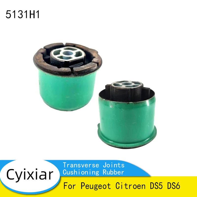 2Pcs 5131H1 Crossbar Torsion Bar Bracket Transverse Joints Cushioning Rubber For Peugeot Citroen DS5 DS6