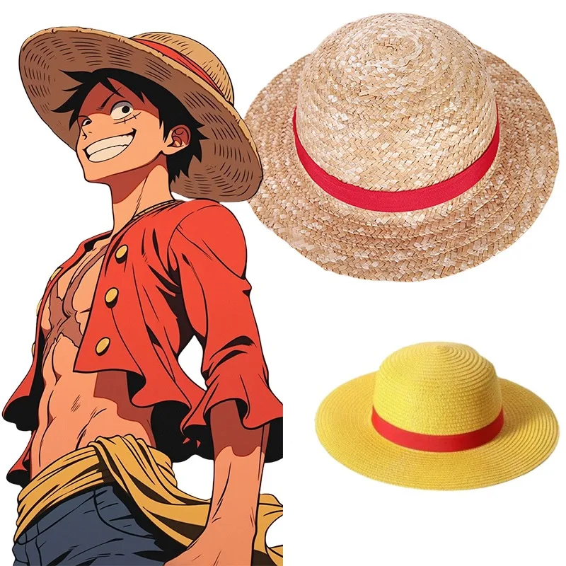 Sombrero de Cosplay de One Piece King Luffy, accesorios de Cosplay de Anime, sombreros, accesorios para actuación en escenario, sombreros neutros para el sol, juego para padres e hijos