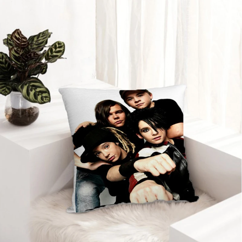 Cushion Covers for Decorative Cushions Rock Band Tokio Hotel Body Pillow Cover 40x40 Pillows Decor Home 3D Printing Short Plush