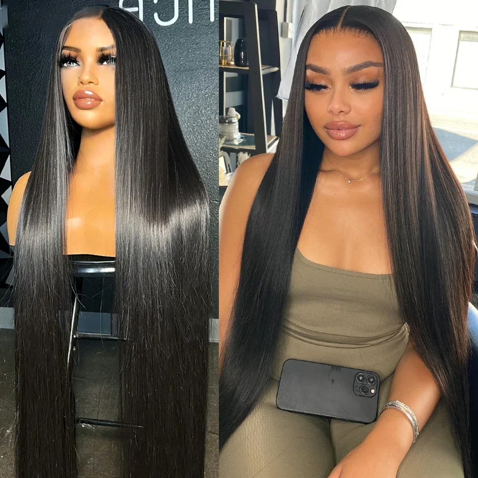 250 Density Straight 7x5 13x6 HD Wear And Go Glueless Human Hair Wig Remy Pre Plucked Brazilian 13x4 HD Glueless Human Hair Wigs