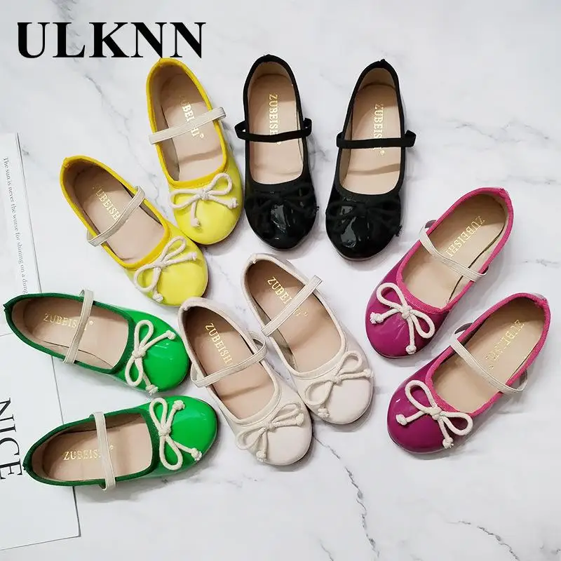 Girl Color Flat Shoes Fashion Girls Princess Lovely Bowknot Kids Nude Shoes Comfortable Soft Shoes Wholesale Princess Shoes