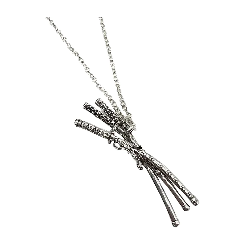 One Piece Roronoa Zoro Shusui cartoon metal necklace 2D couple pendant cos dress up accessories anime peripheral wholesale view 2