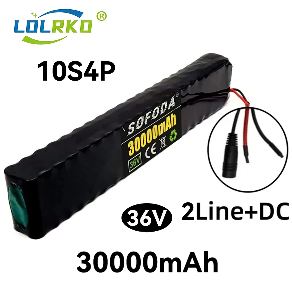 10 s4p 36V 30000mAh elektryczny skuter akumulator litowy 18650 akumulator 36V 30Ah elektryczny skuter akumulator do skutera elektrycznego