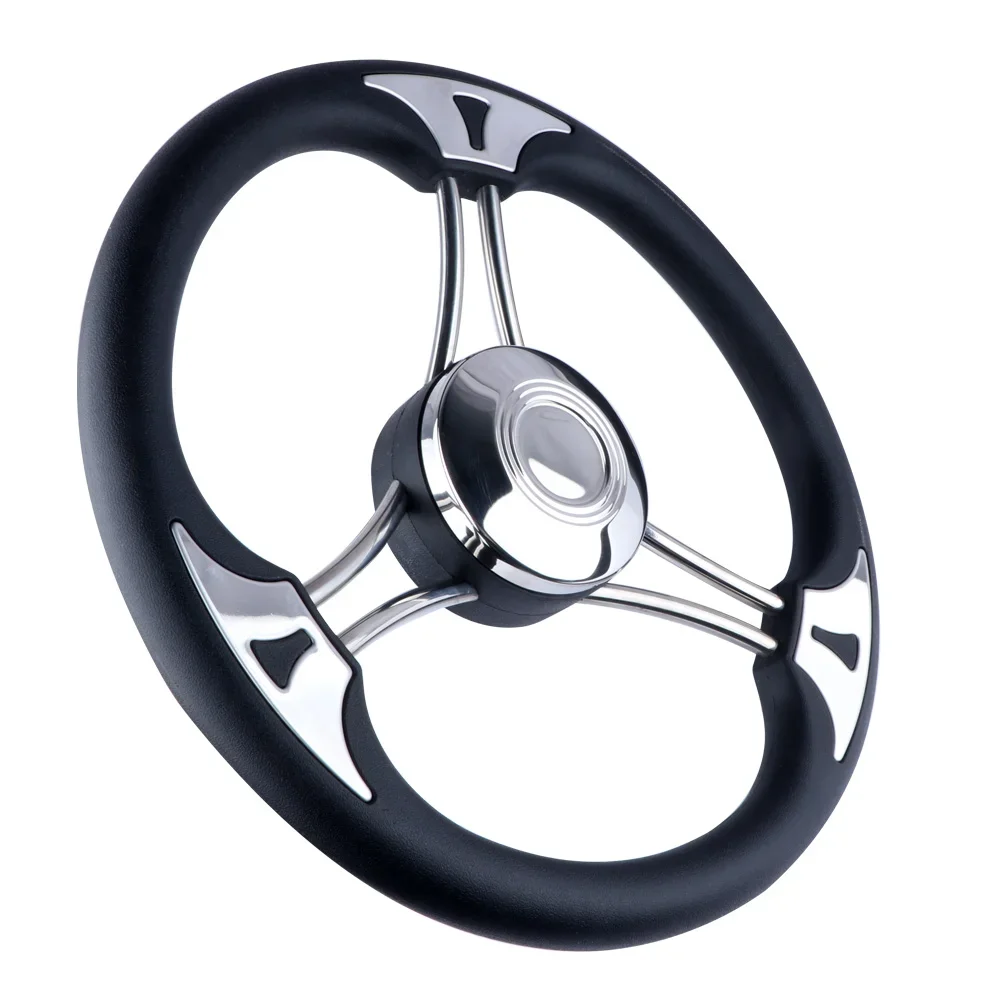 

Hot Style Boat Accessories Stainless Steel Fishing Boat W/PU Foam Cover Boat Steering Wheel