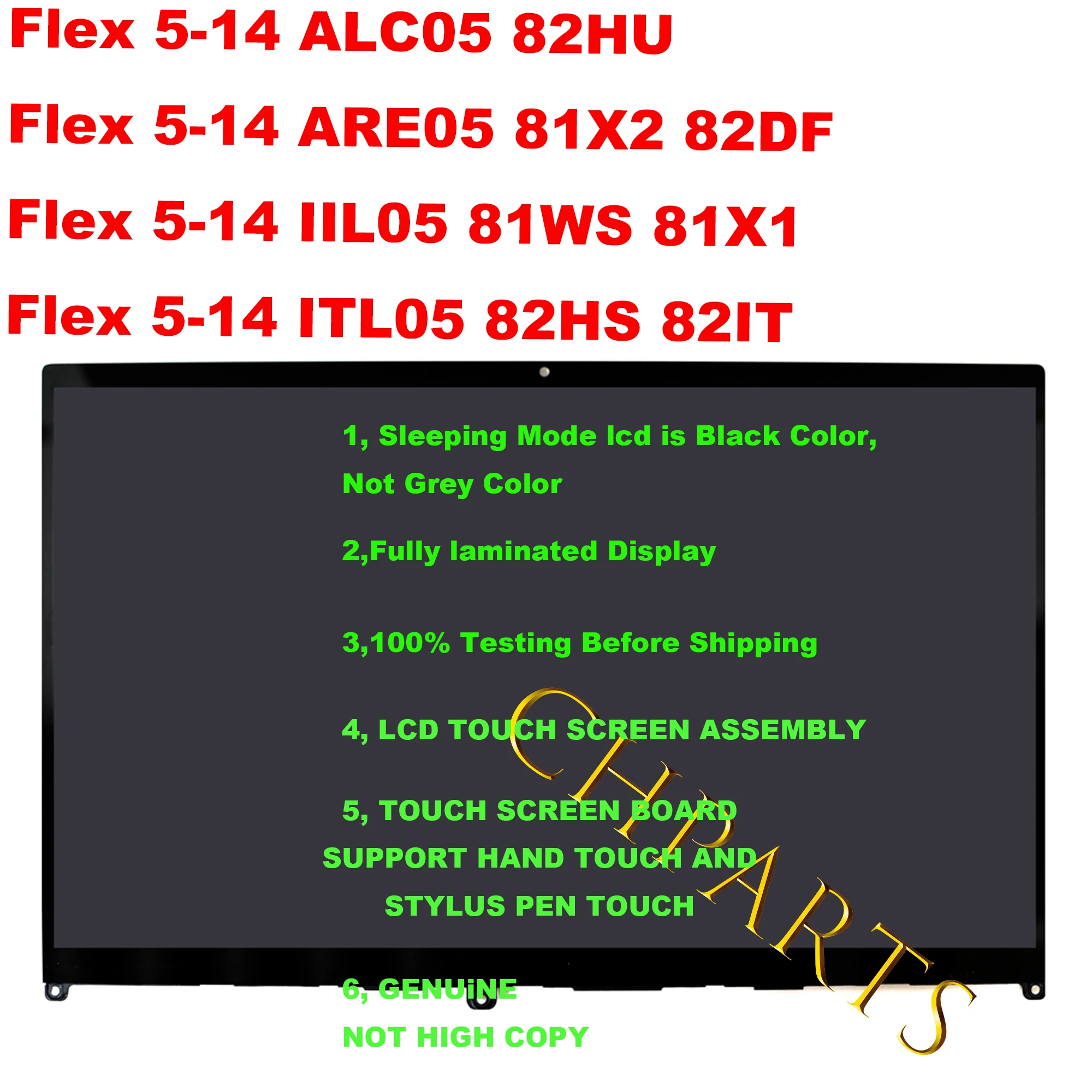 Imagem -02 - Original Tela Lcd Painel de Montagem Toque para Lenovo Ideapad Flex 14iil05 81x1 81ws 14 Are05 81x2 82df Itl05 Alc05