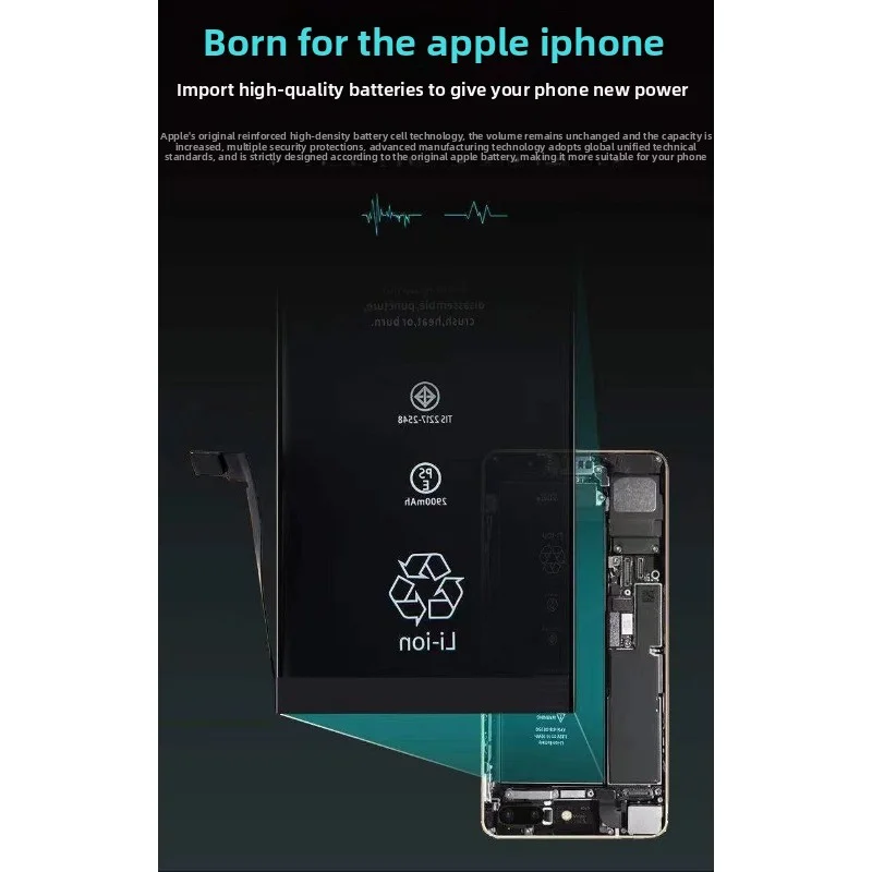 Batterie iPhone pour IPhoneX/12/11Pro /X8P6/6s/6sp/7plus Xr/xs, batterie de remplacement originale avec outils