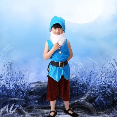 Kinderen Sneeuwwitje Zeven Dwergen Kostuum Kinderen Kerstmis Halloween Korte Mouwen Kostuums Kids Cosplay Prestaties Kostuum