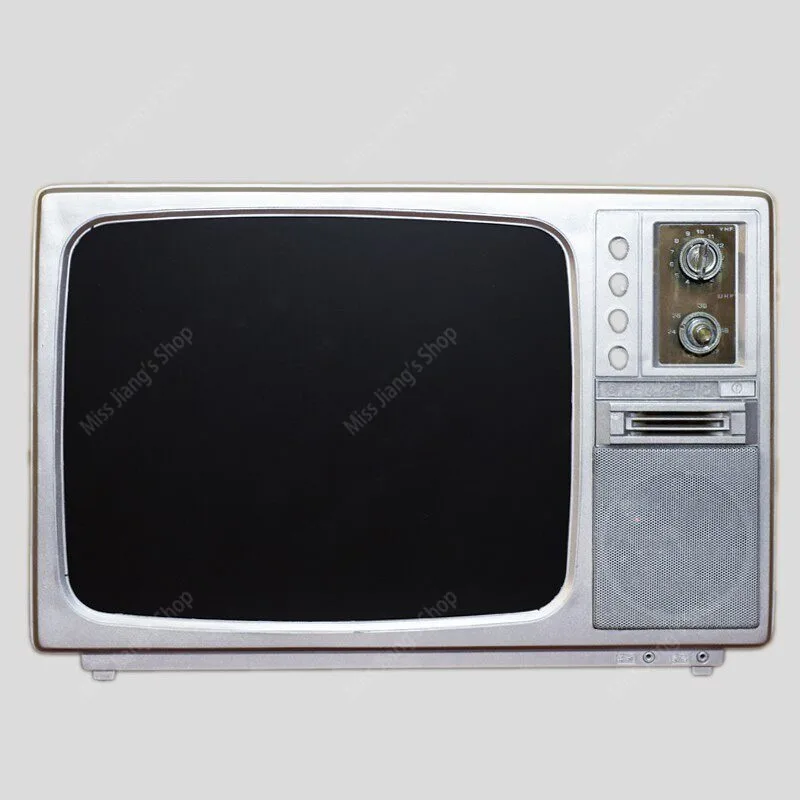 Refurbished Vintage 70s 80s TV Shell Modified LCD Advertising Player USB Support Black White Color Playback